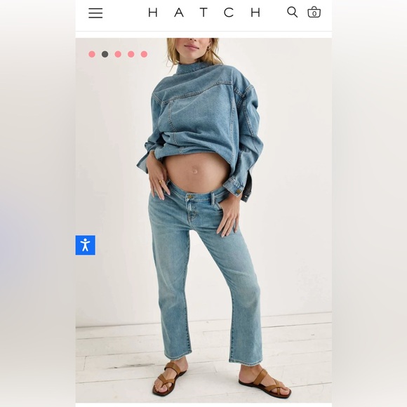 Crop Maternity Jeans - Picture 1 of 6